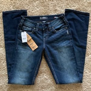 Brand New Silver Suki Mid Slim Boot Jeans!